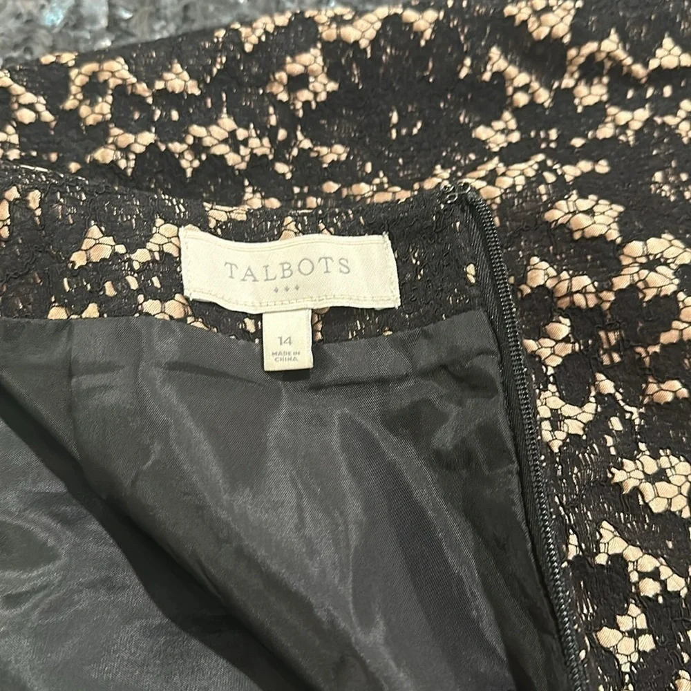 Talbots lace pencil skirt